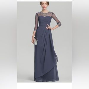 Formal Mother of the Bride/Groom floor length 3/4 sleeve dress.